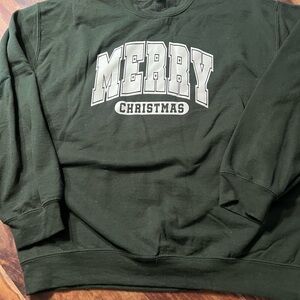 Dark Green Merry Christmas Women's Sweater